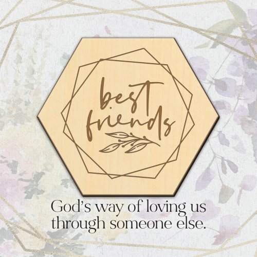 Plaque-Meadow Wood-Best Friends (6 x 6)