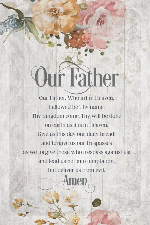 Plaque-Inspirational-Our Father (6 x 9)