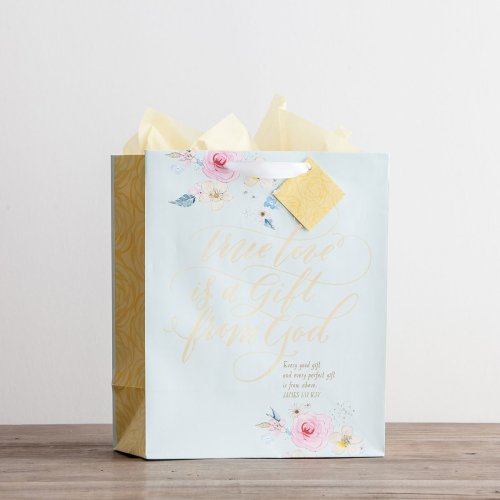 True Love Is a Gift - Large Gift Bag with Tissue