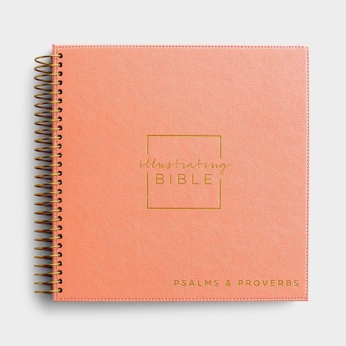 NIV Illustrating Bible Psalms & Proverbs, Pink, Imitation Leather, Journaling, Spiralbound, Single Column, Wide Margin, Gift, Lay Flat Design, Thick Paper