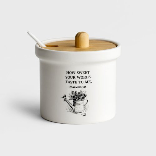 How Sweet - Condiment Jar with Ceramic Spoon