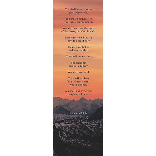 Bookmark-10 Commandments (Pack Of 25)