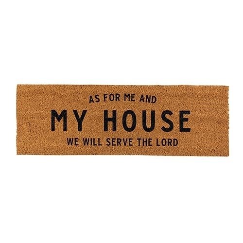 Coir Doormat-As For Me And My House (30" x 10")