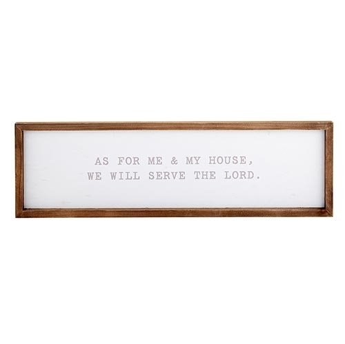 Wall Plaque-As For Me And My House... (24" x 7")