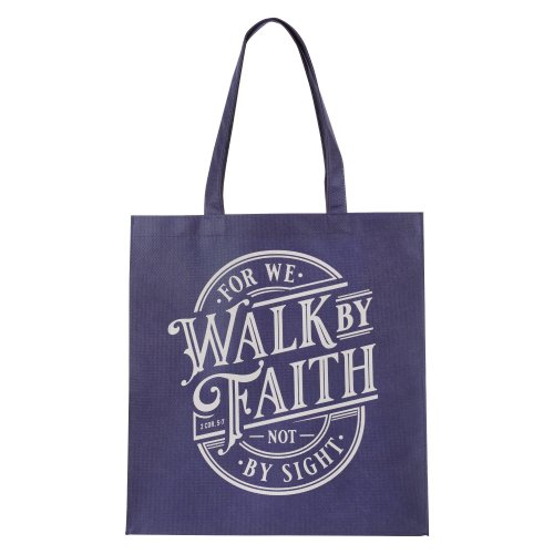 Tote Navy Walk by Faith 2 Cor. 5:7