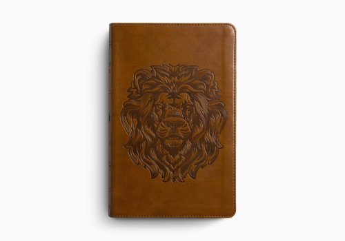 ESV Thinline Bible, Red Letter (TruTone, Brown, Royal Lion Design)