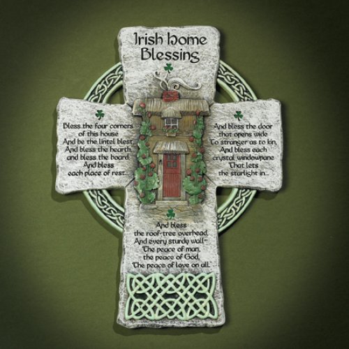 Irish Home Blessing Resin Cross