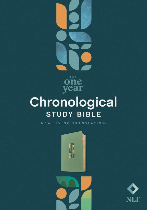 NLT One Year Chronological Study Bible (LeatherLike, Sage Green Mosaic)