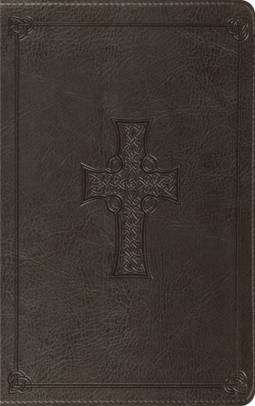 ESV Thinline Bible, Red Letter (TruTone, Charcoal, Celtic Cross Design)