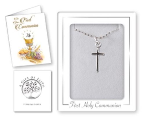 Communion Sterling Silver Cross Necklet