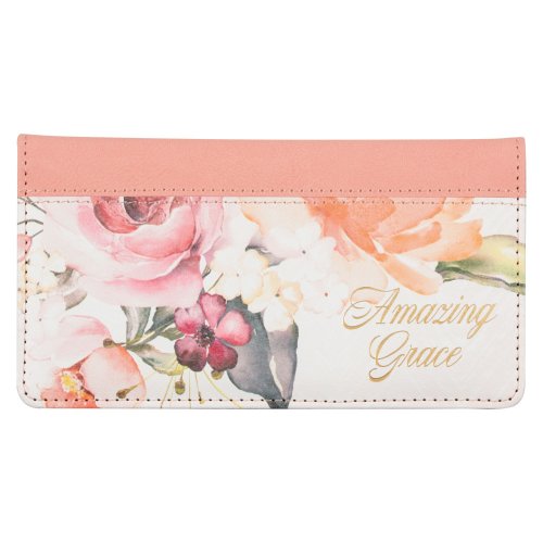 Checkbook Wallet Amazing Grace Floral