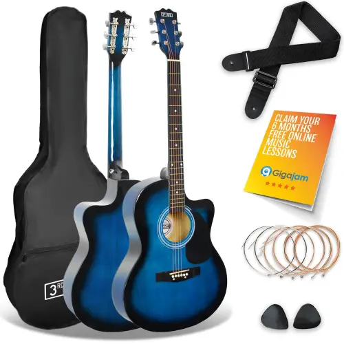 3rd Avenue Cutaway Acoustic Guitar Pack - Blueburst