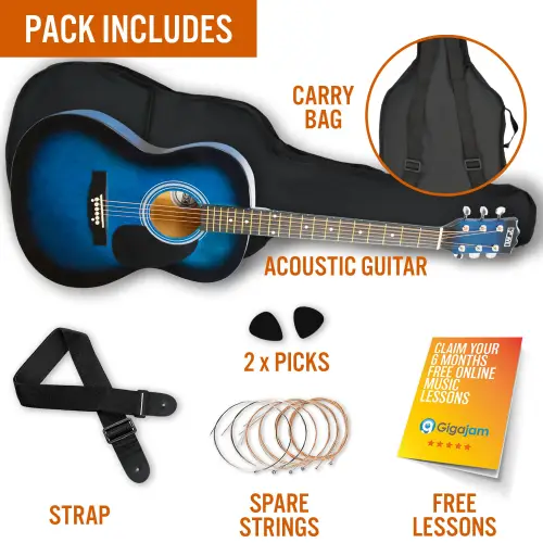 3rd Avenue Acoustic Guitar Pack - Blueburst