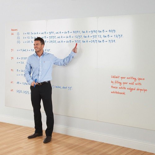 117.6 x 237.6cm WriteOn Whiteboard Wall