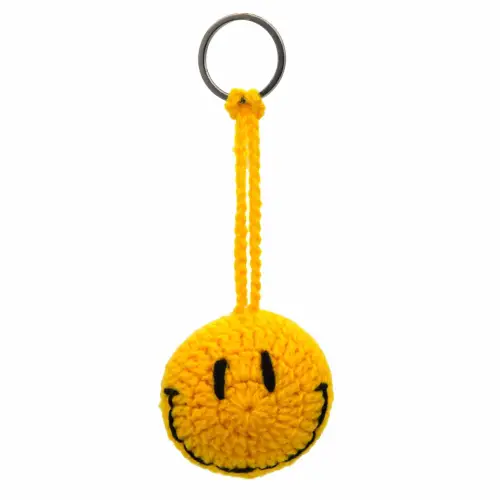Smiley Face Crochet Keyring