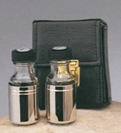 Oil Bottles in Leather Case