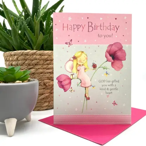 Gentle Heart Birthday Single Card