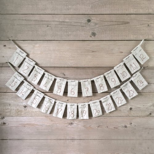 Advent linen garland