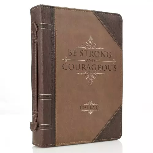 XL Be Strong and Courageous  Bible Cover - Joshua 1:9