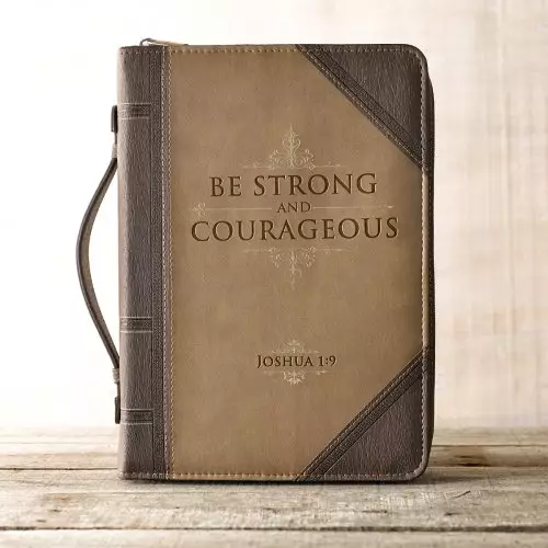 XL Be Strong and Courageous  Bible Cover - Joshua 1:9