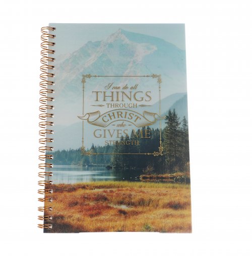 All Things Through Christ Wirebound Notebook