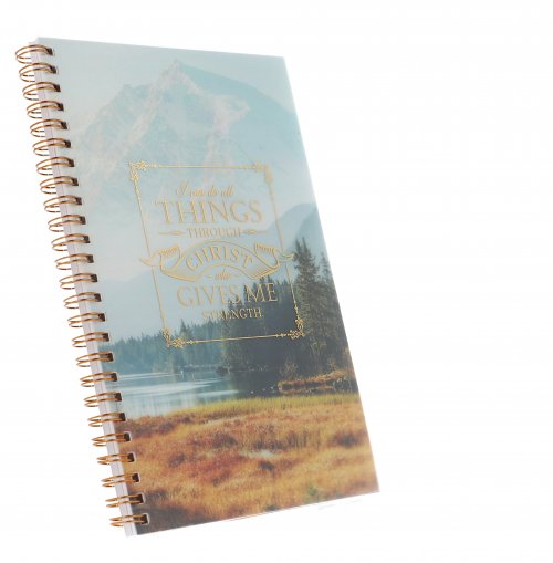 All Things Through Christ Wirebound Notebook