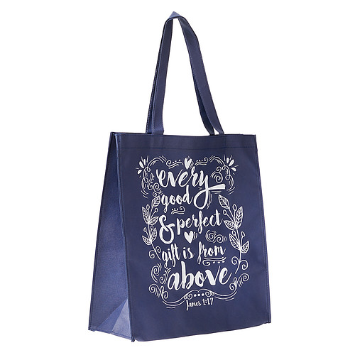 Tote Navy Every Good Gift & Perfect Gift James 1:17