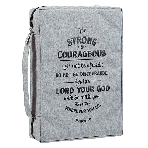 Large Strong and Courageous Poly-Canvas Bible Cover