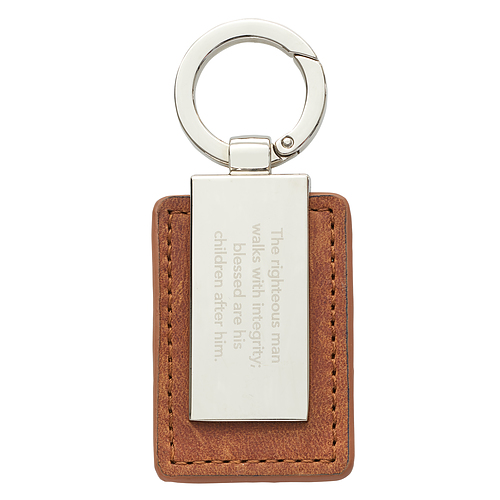 Righteous Man Keyring in Tin - Proverbs 20:7