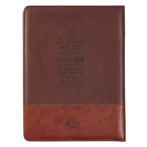 Portfolio Brown Two-tone Cross John 3:16