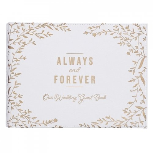 Guest Book White/Gold Always & Forever