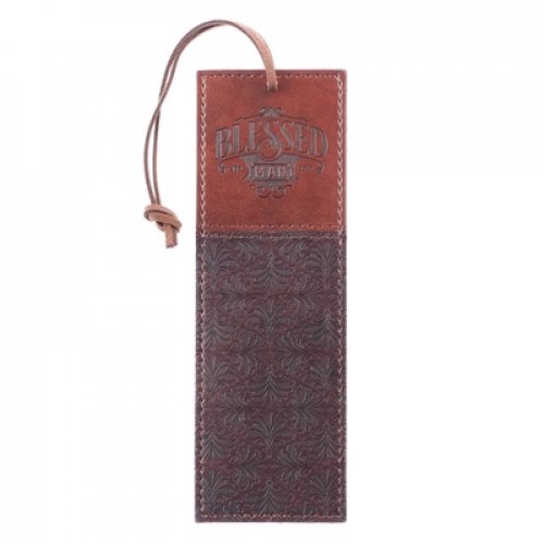 Bookmark Faux Leather Brown Two-tone Blessed Man Jer. 17:7