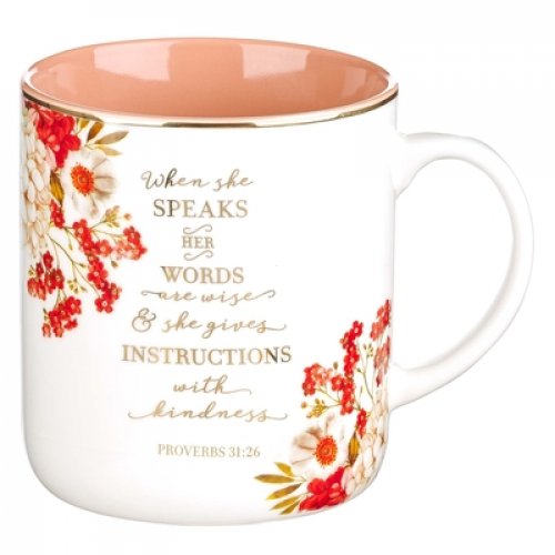 When She Speaks Proverbs 31 Woman Bible Verse Ceramic Mug