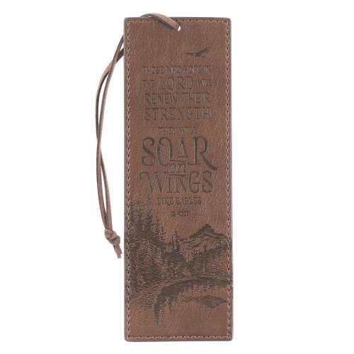 Bookmark-Faux Leather-Soar On Wings Isaiah 40:31