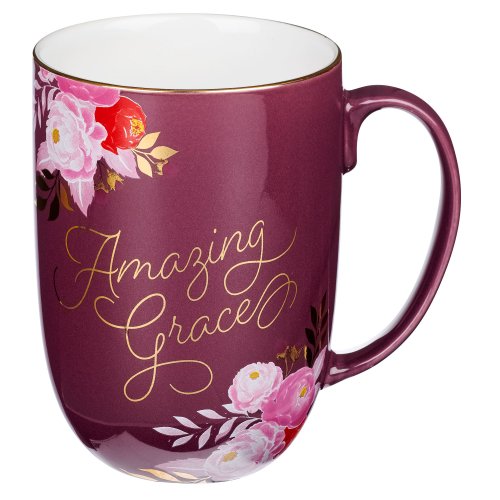 Mug White/Burgundy Amazing Grace