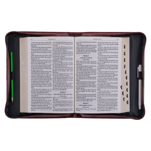 Medium Hope and a Future Chestnut Brown Faux Leather Classic Bible Cover - Jeremiah 29:11