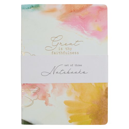 Notebook Set 3pc White Great, Blue Mercies, Pink Thy Mercy