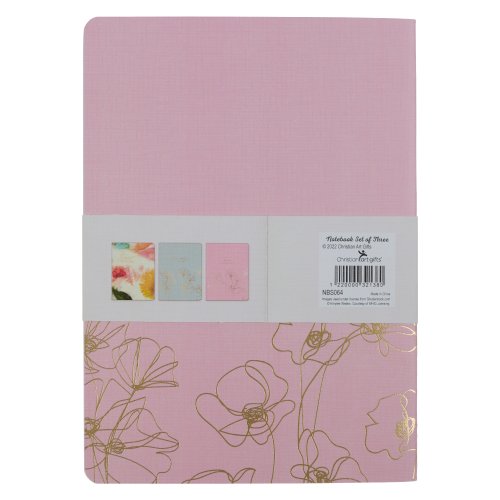 Notebook Set 3pc White Great, Blue Mercies, Pink Thy Mercy