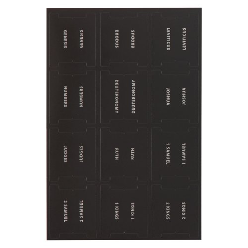 Bible Indexing Tabs Black w/Silver Foil