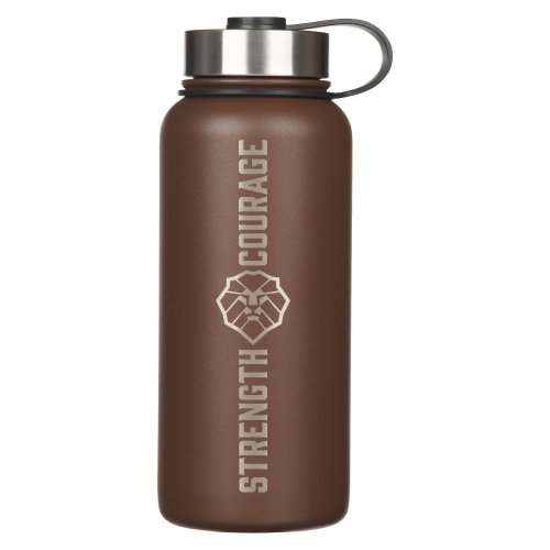 Water Bottle SS Brown Lion Josh. 1:9