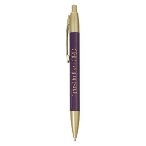 Pen Purple Floral Border Trust in the Lord Prov. 3:5