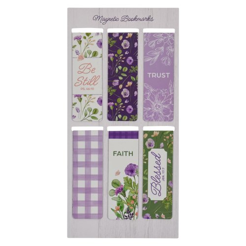 Bookmark-New Mercies Magnetic-Purple And Green (Set Of 6)