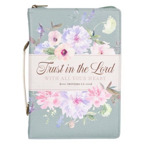 Bible Cover Fashion Teal Trust Prov. 3:5