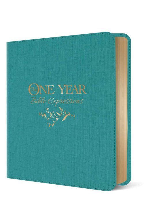 One Year Bible Expressions NLT (LeatherLike, Tidewater Teal)