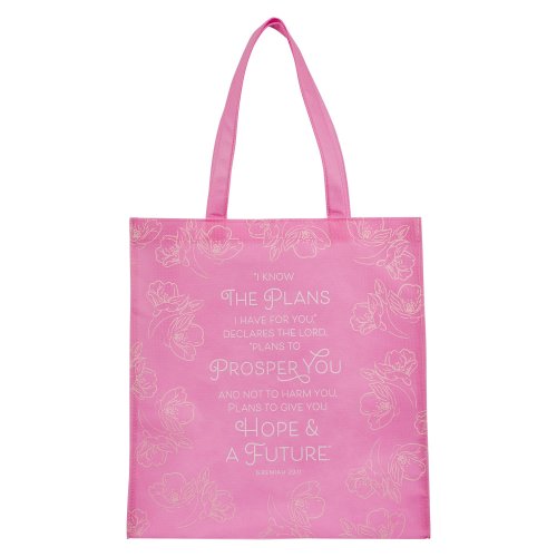 Tote Pink I Know the Plans Jer. 29:11