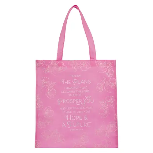 Tote Pink I Know the Plans Jer. 29:11