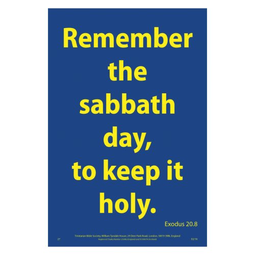 Waterproof Scripture Poster: Ex. 20.8