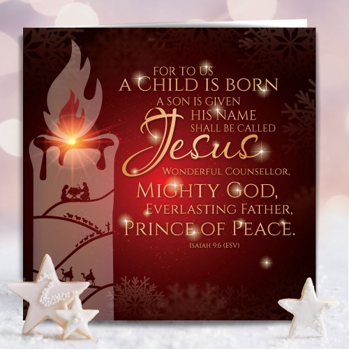 Jesus Luxury Christmas Card (Pack of 10)