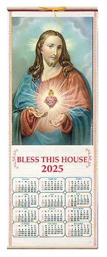 Bless This House 2025 Wood Scroll Calendar