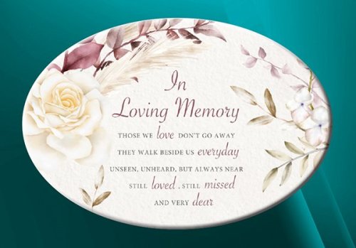 In Loving Memory Ceramic Oval Plaque